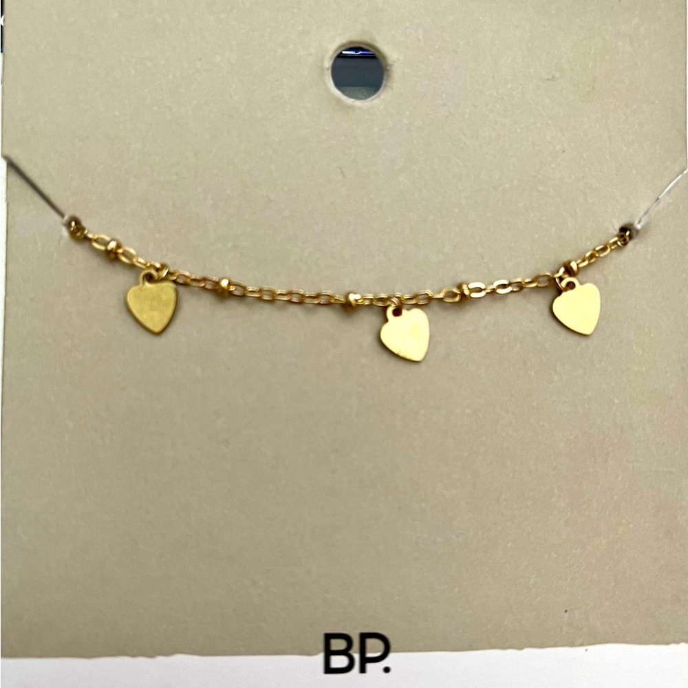 New BP heart necklace gold color